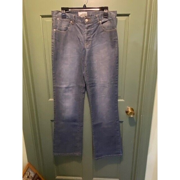 Politix Men's 5-Pocket Denim Boot-Cut Jeans Mid-Rise Stretch Blue Size 32x33 - Picture 1 of 8